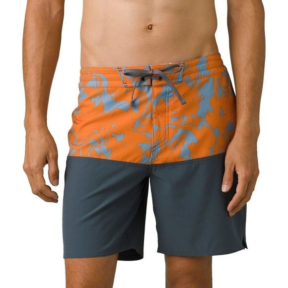prAna On The Rocks 18.5" Faded Poppy Boardshort Size: 36 - Brand New NWT - Picture 1 of 4